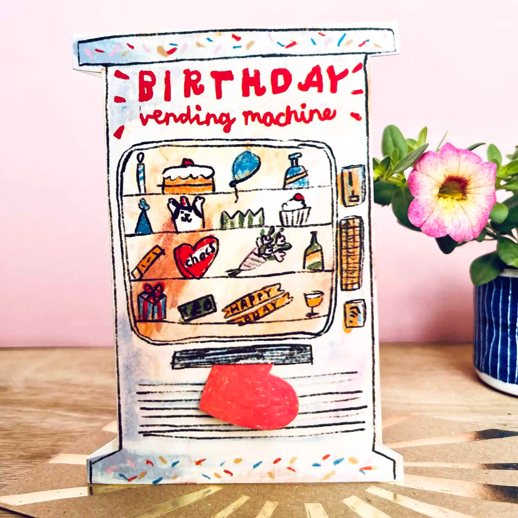 Birthday Vending Machine Card