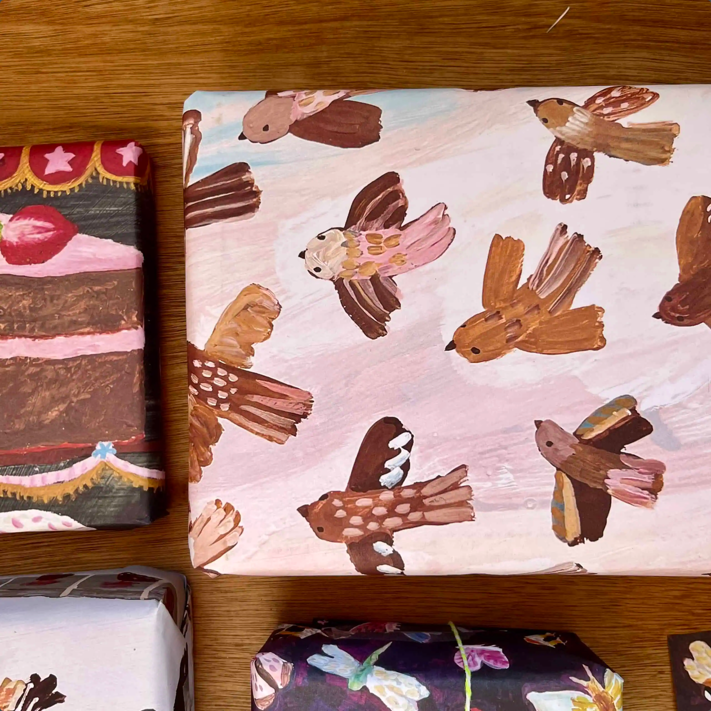 BIRDS WRAP wrapping paper -single sheet