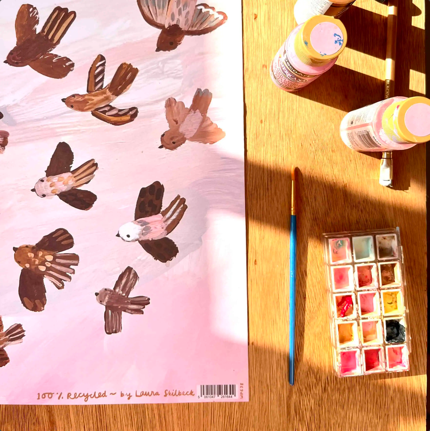 BIRDS WRAP wrapping paper -single sheet