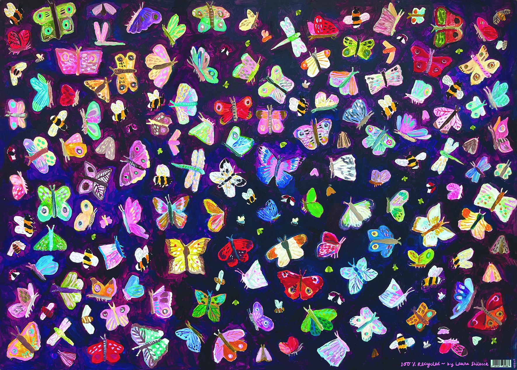 BUTTERFLIES wrapping paper -single sheet