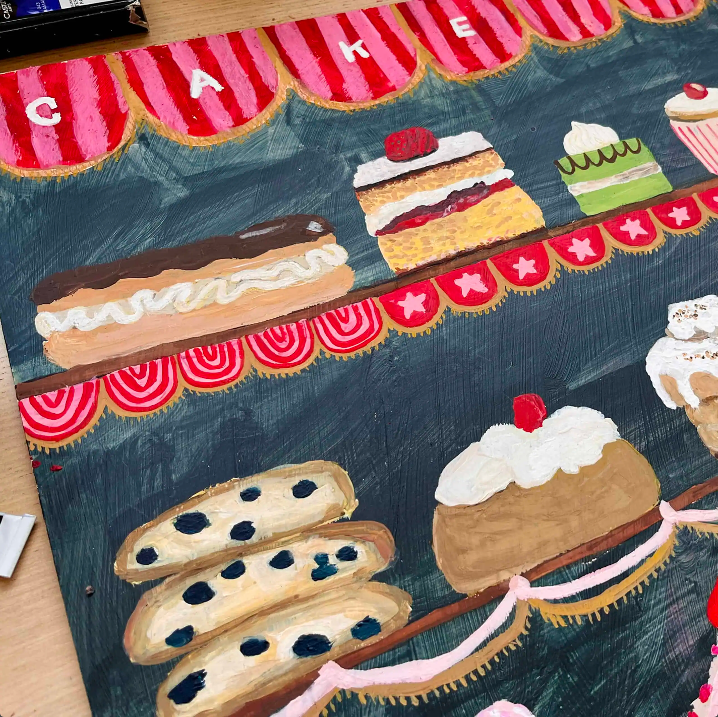 CAKE SHOP wrapping paper -single sheet