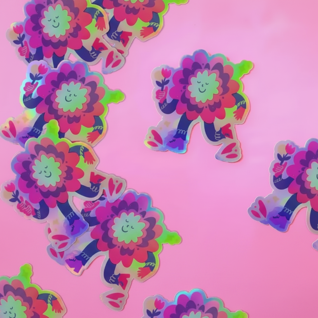 Bloom - Holographic Vinyl Sticker