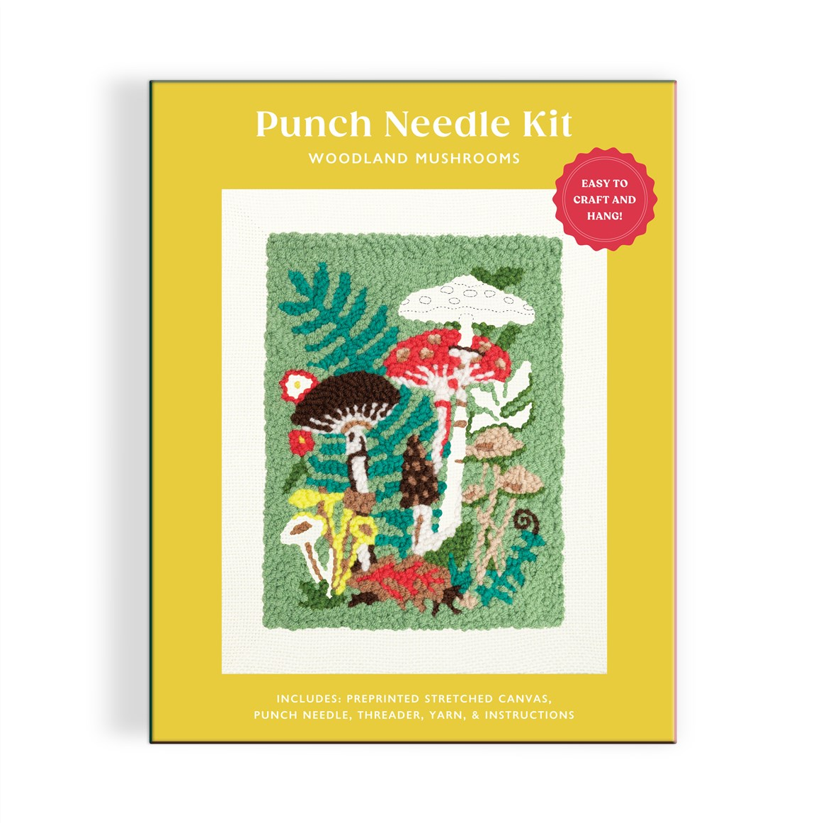 Woodland Mushrooms Punch Needle Kit