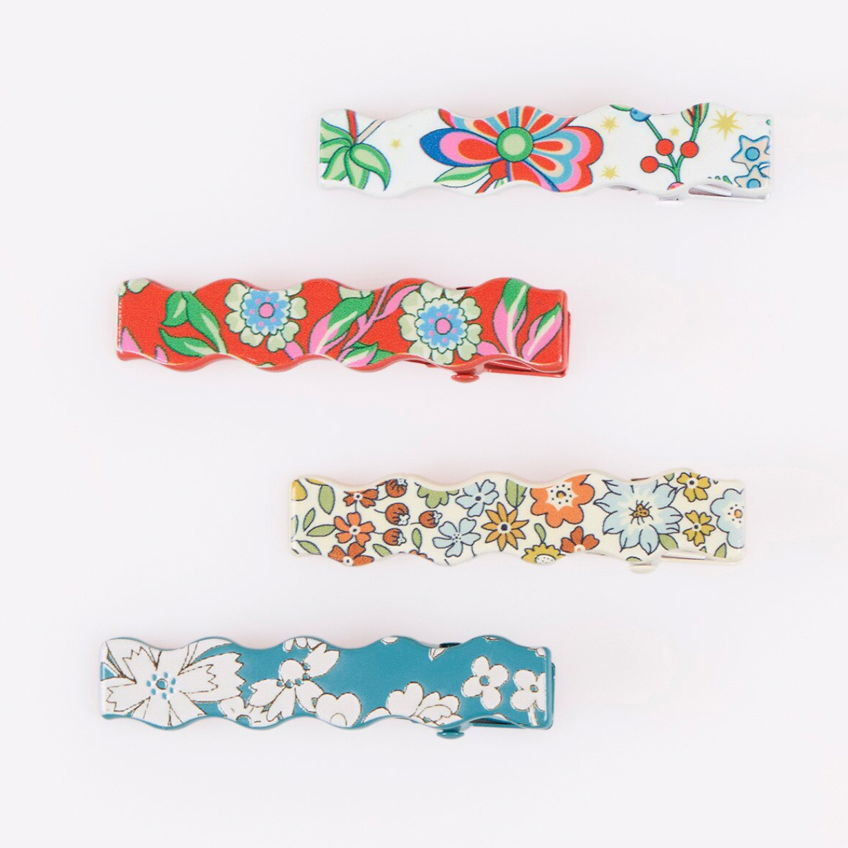 Meri Meri x Liberty Vibrant Wavy Hair Clips (x8)