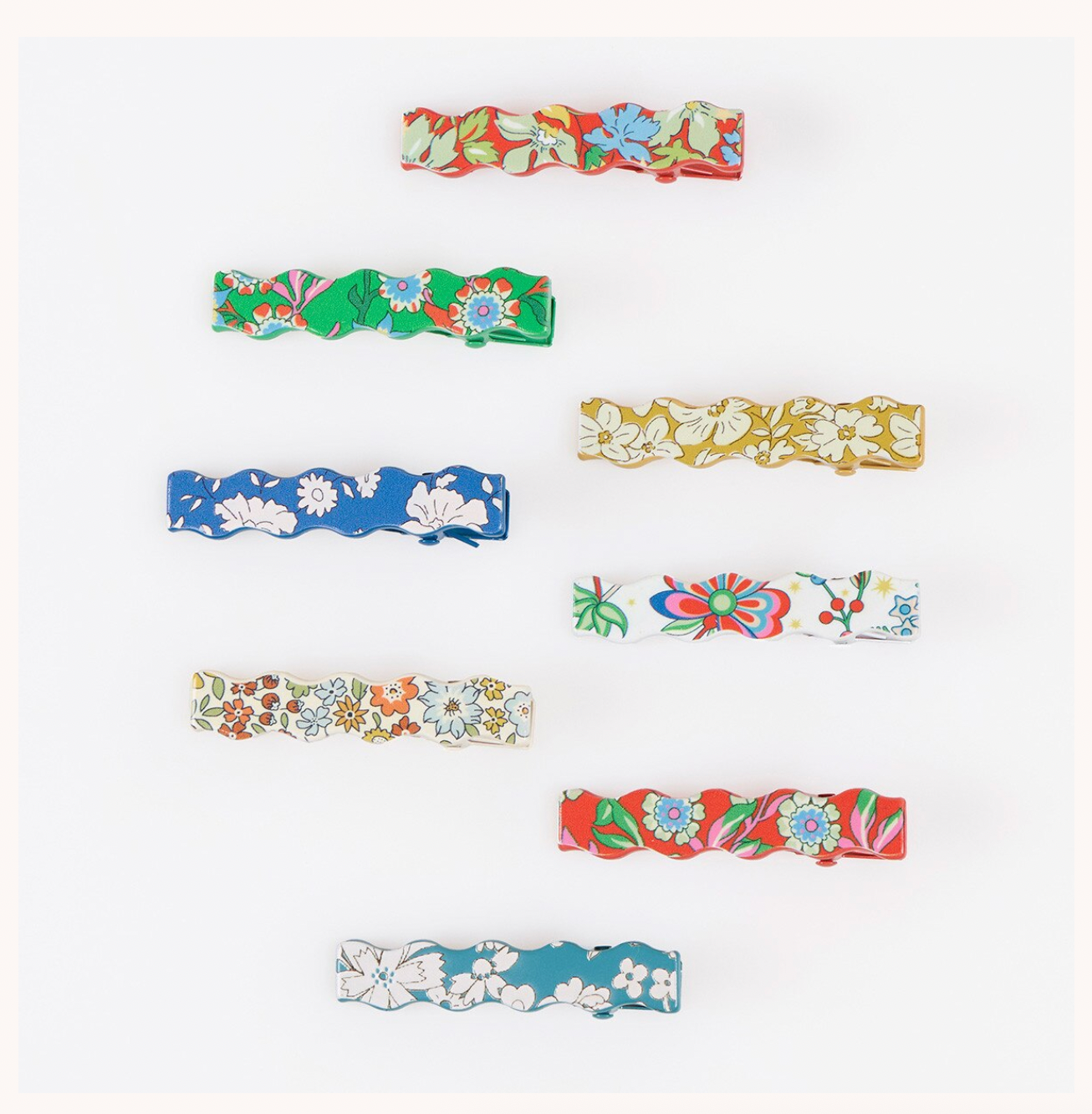 Meri Meri x Liberty Vibrant Wavy Hair Clips (x8)
