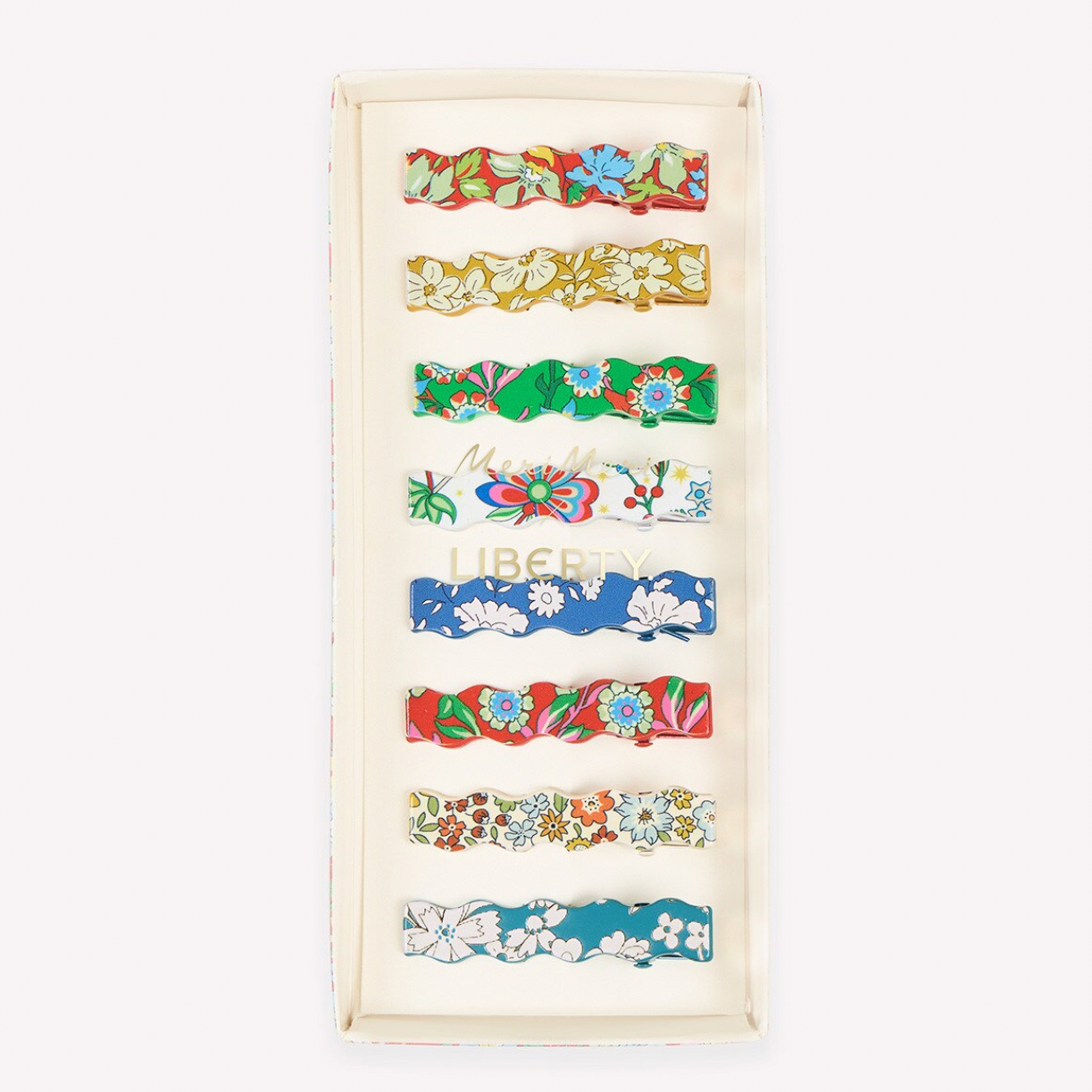 Meri Meri x Liberty Vibrant Wavy Hair Clips (x8)
