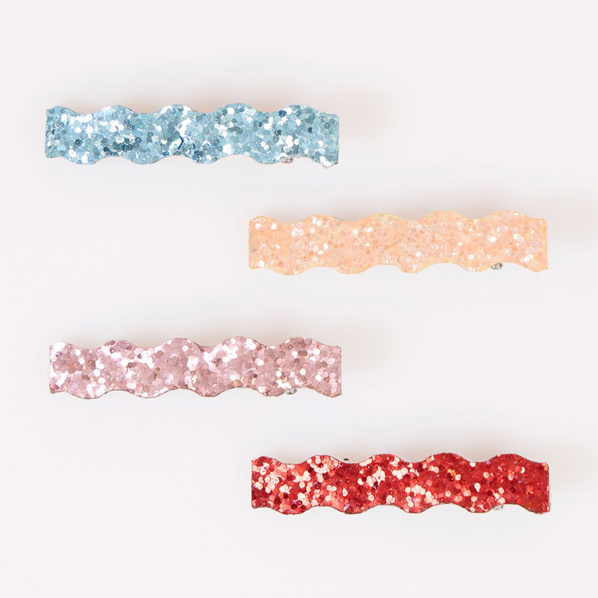 Glitter Hair Clips (x8)
