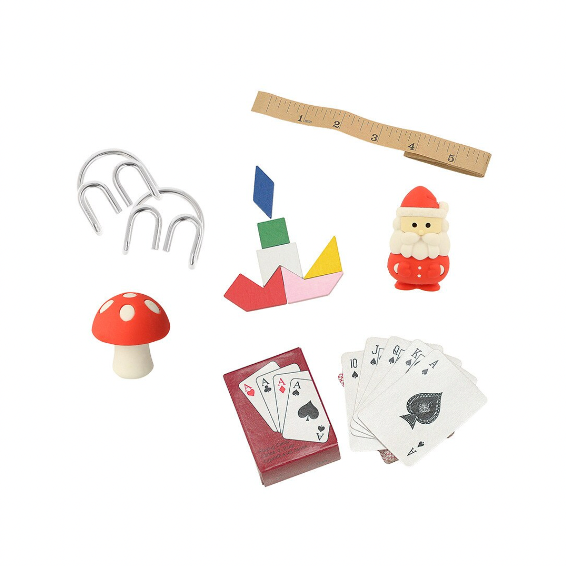 Plaid & Velvet Bow Reindeer Crackers -small toys (x6)