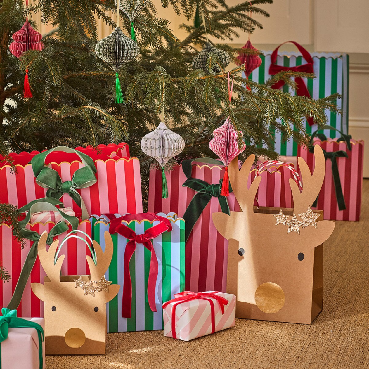 Striped Mixed Large Gift Bags