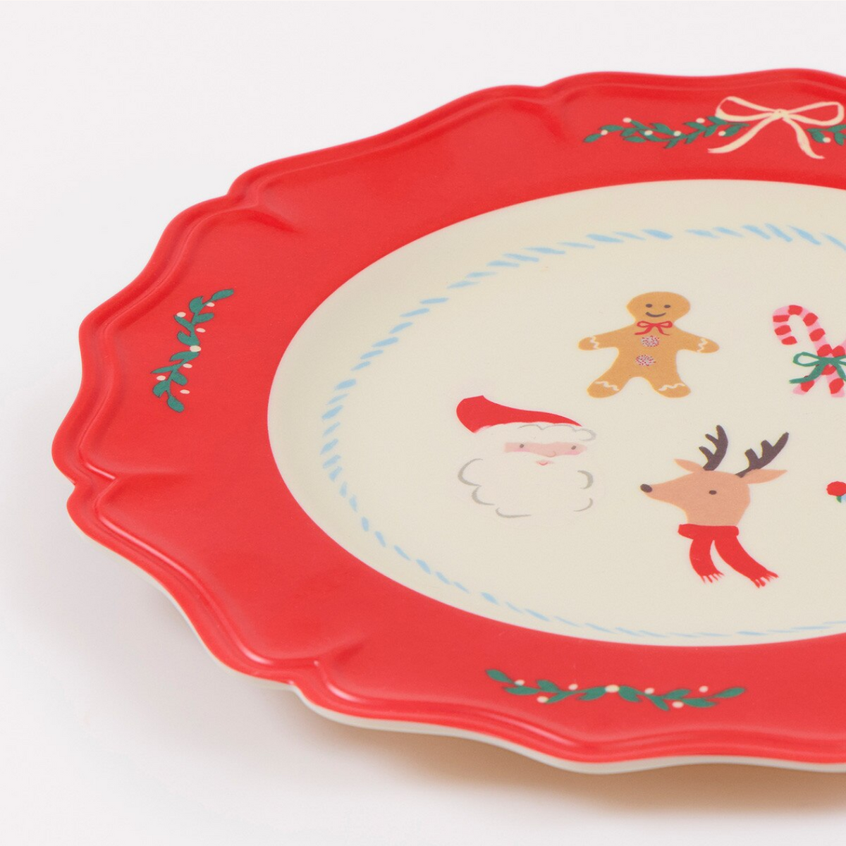 Jolly Christmas Reusable Large Plates (x4)