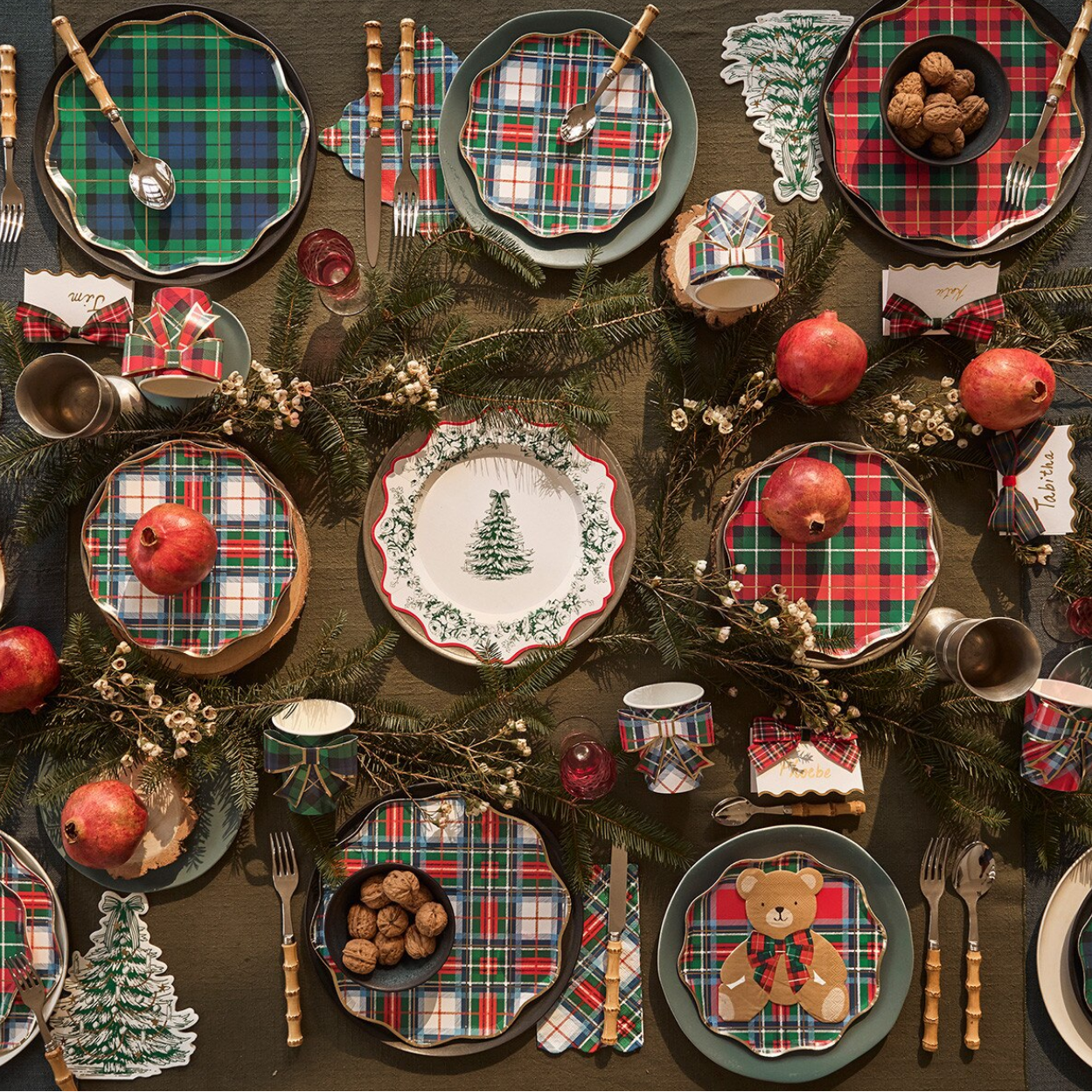 Plaid Place Cards (x6)