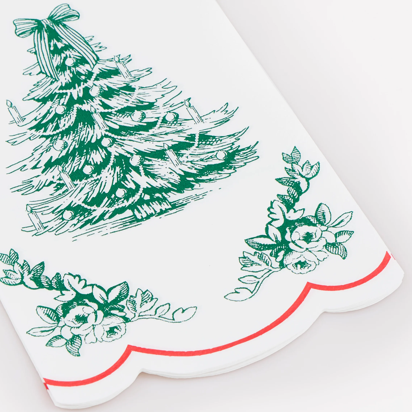 Toile De Jouy Christmas Guest Towels