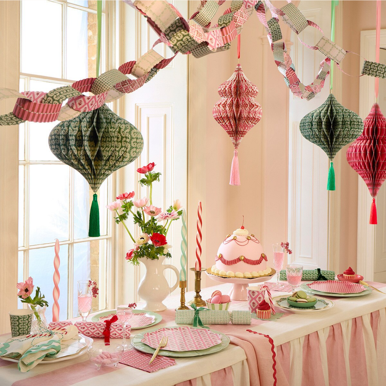 Meri Meri x Molly Mahon Large Paper Honeycomb Decorations (x3)