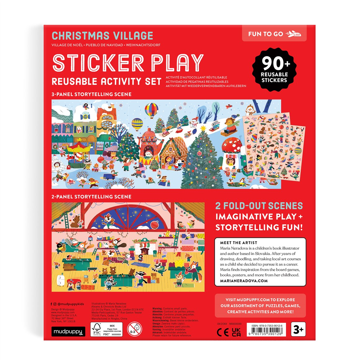 Christmas Village Sticker Play Reusable Activity Kit