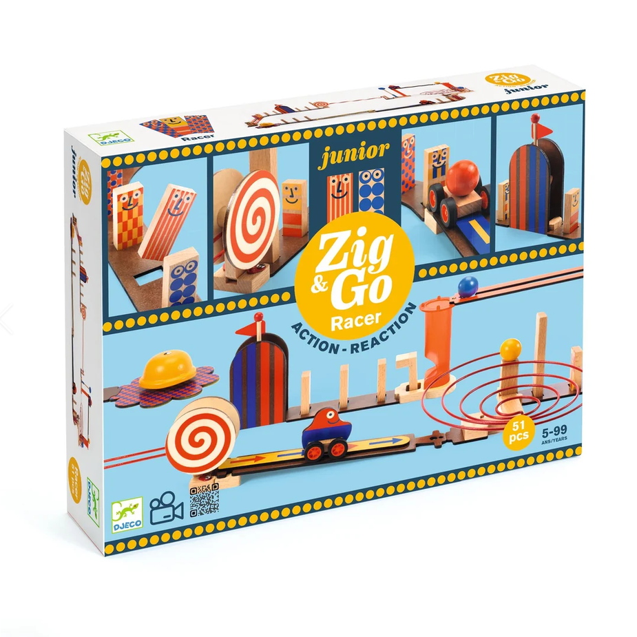 Zig & Go Junior - Racer Chain Reaction Construction Set  - 52 pcs
