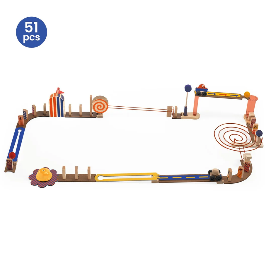 Zig & Go Junior - Racer Chain Reaction Construction Set  - 52 pcs