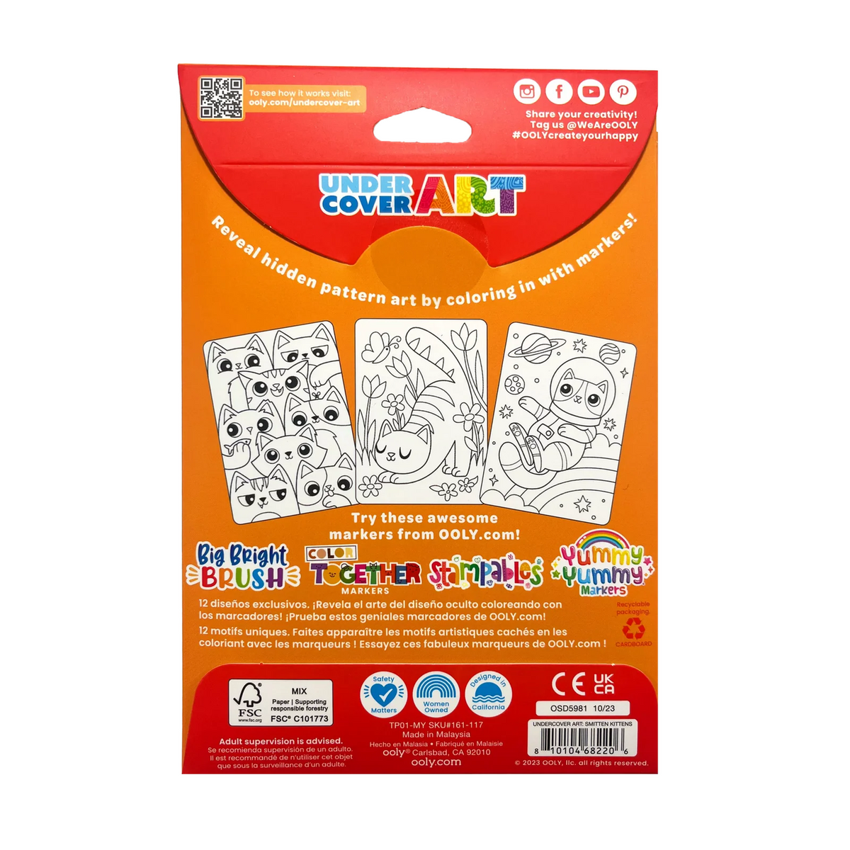 CoverArt coloring book with animal illustrations on an orange and red background