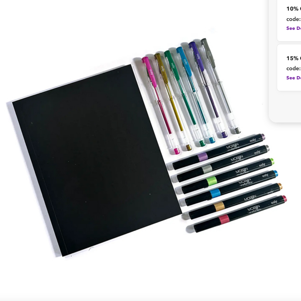 Modern Metallics: D.I.Y. Sketchbook Kit (13 PC Set)