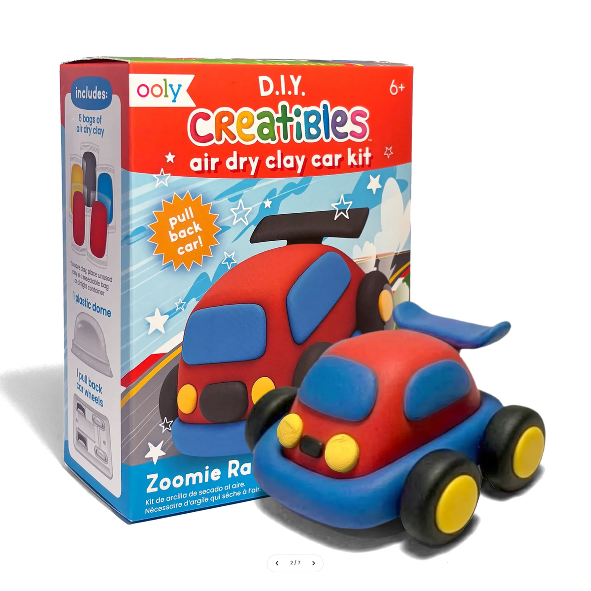 Creatibles Mini Air Dry Clay Car Kit - Zoomie Racecar