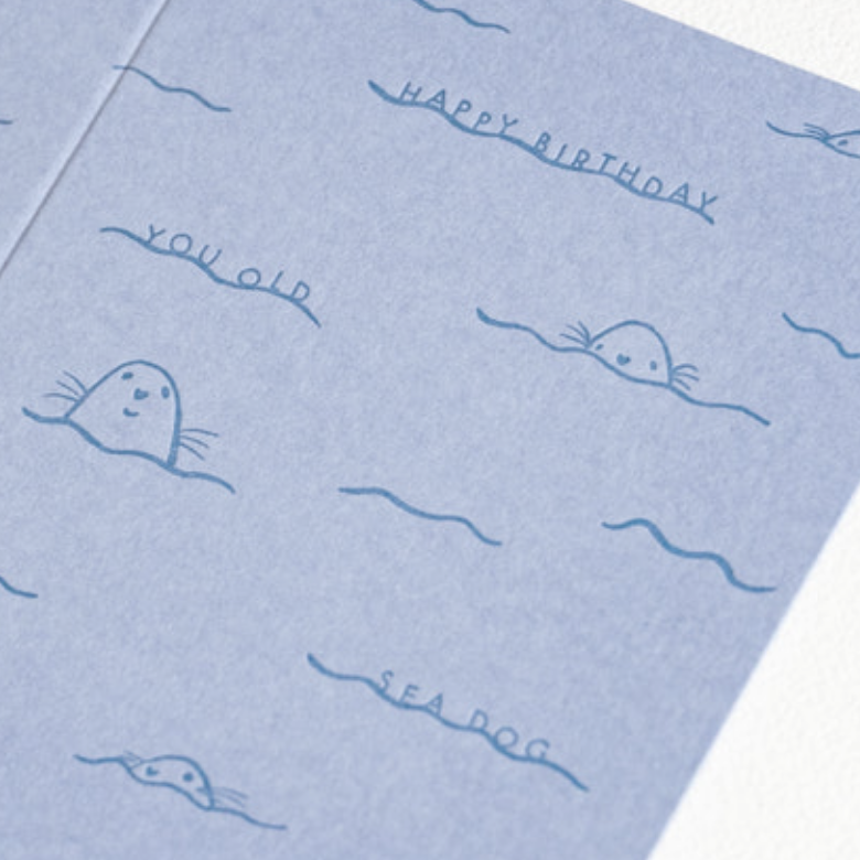 Birthday Sea Dog | Letterpress Car