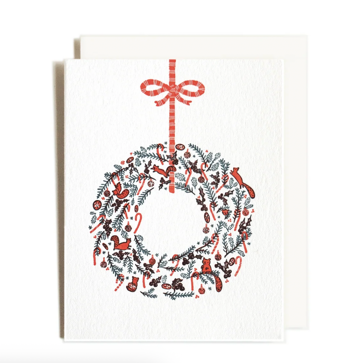 Wreath | Holiday | Letterpress Card