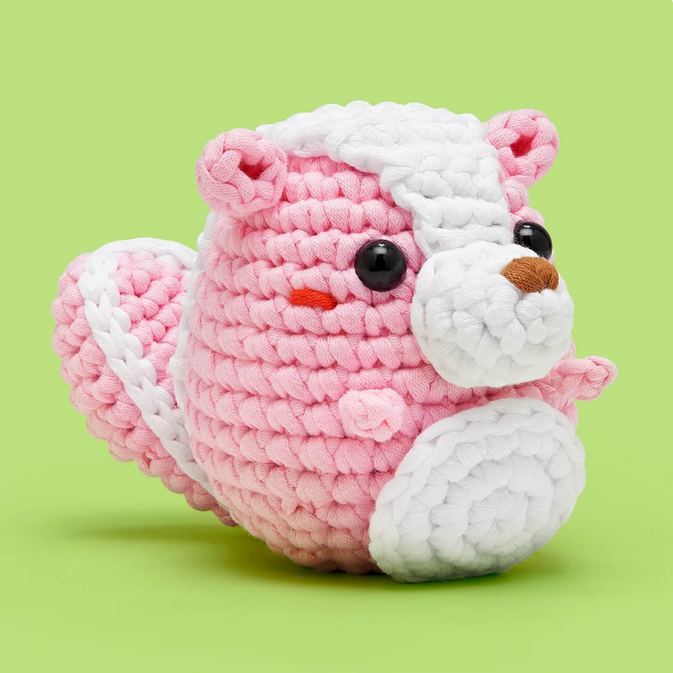 Andre the Skunk Pink Crochet Kit