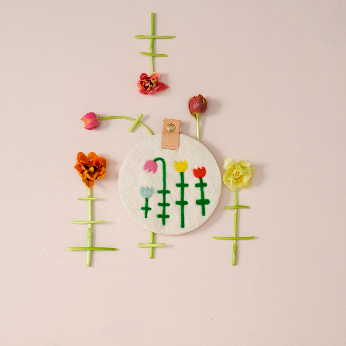 TRIVET, ART, tulips