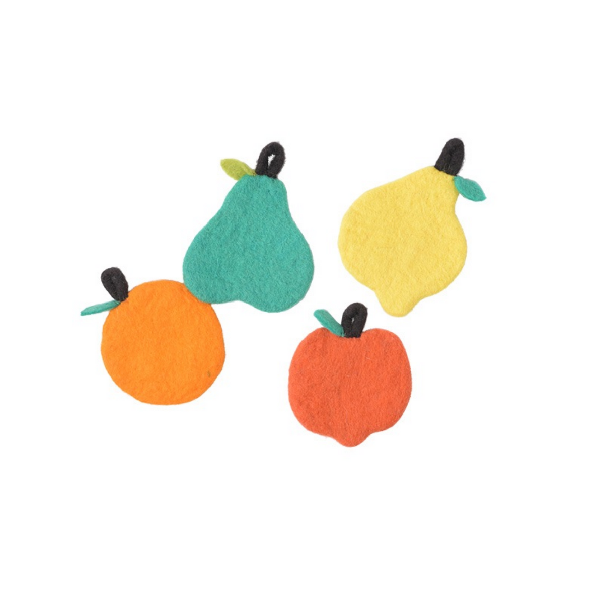 WOOL COASTER, 4-pack, fruit