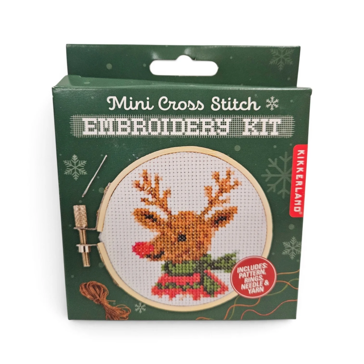 Mini Reindeer Cross Stitch Embroidery Kit