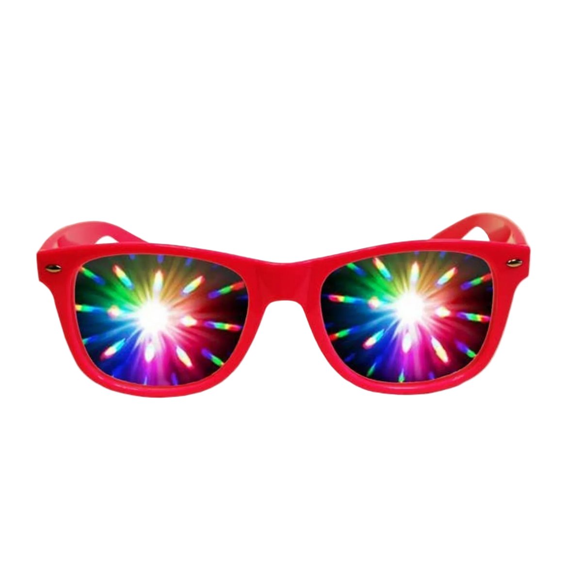 Plastic 3D Fireworks Diffraction Glasses - Pink