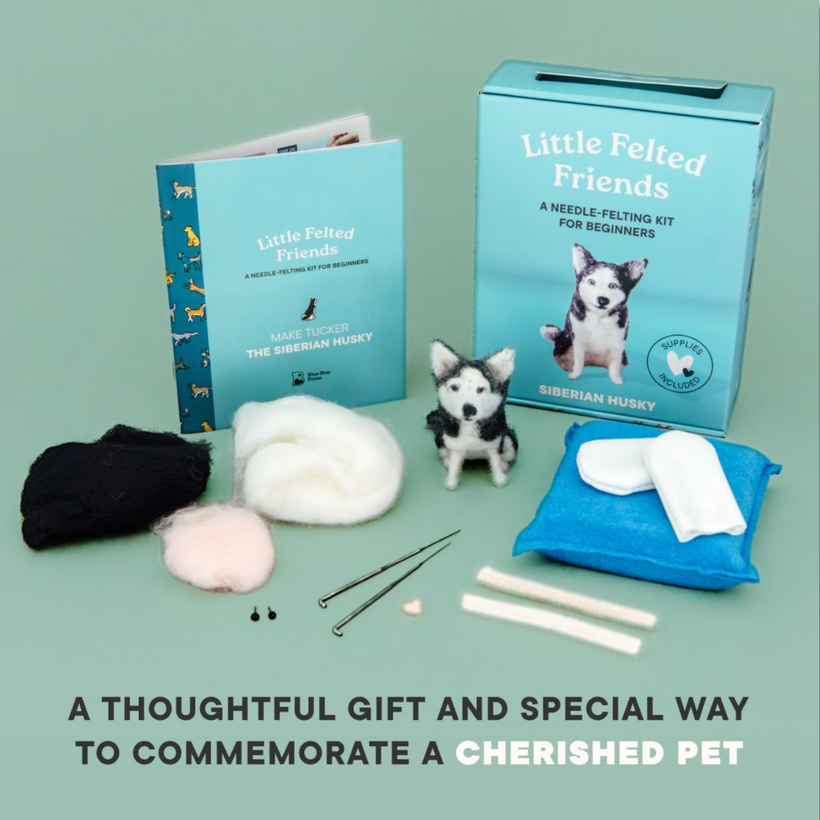 Little Felted Friends: Siberian Husky (A Needle-Felting Kit)
