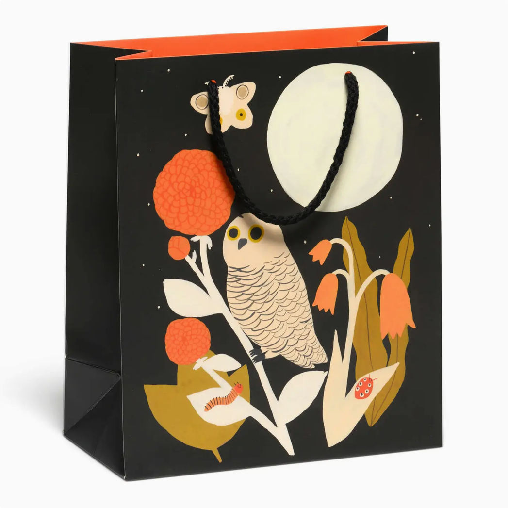 Owl and Moth Medium Gift Bag -md