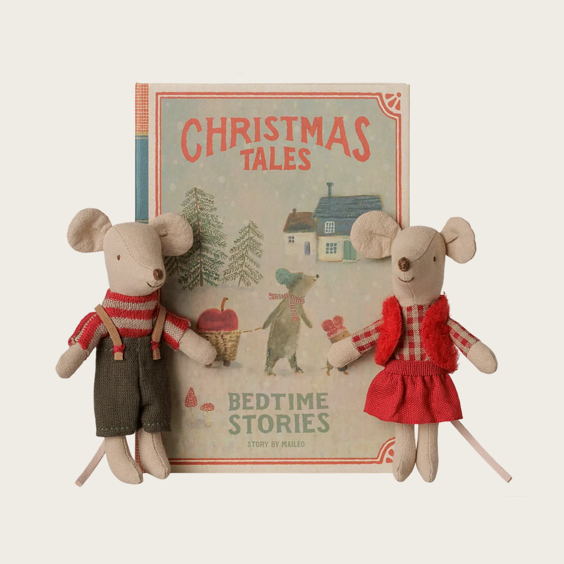 Christmas twin mice- Little sister & brother in book