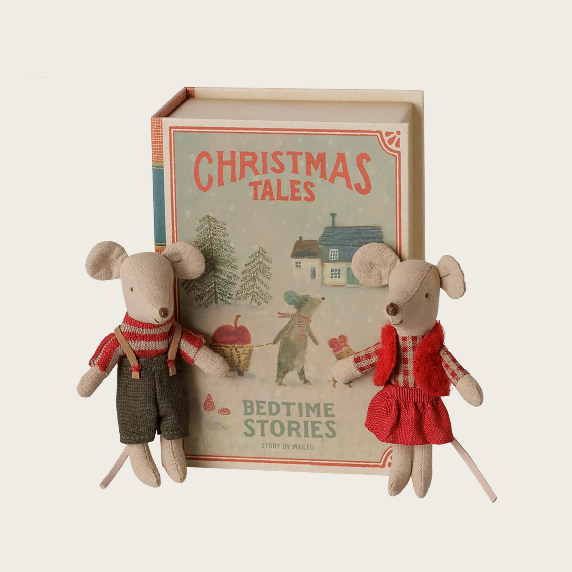 Christmas twin mice- Little sister & brother in book