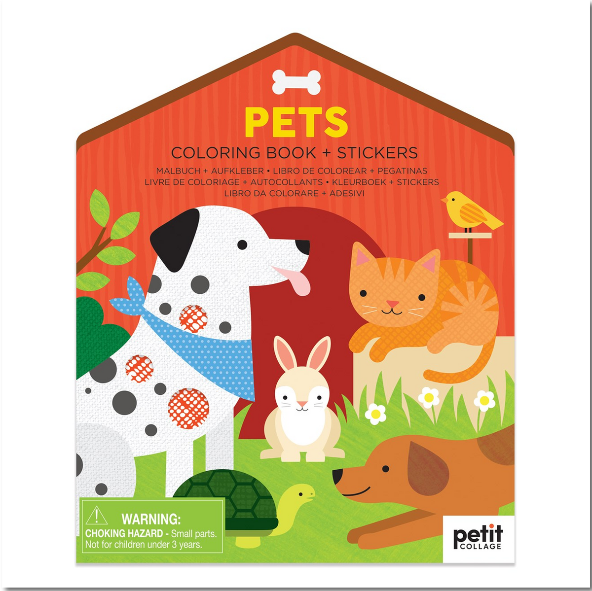 Pets Coloring Book + Stickers