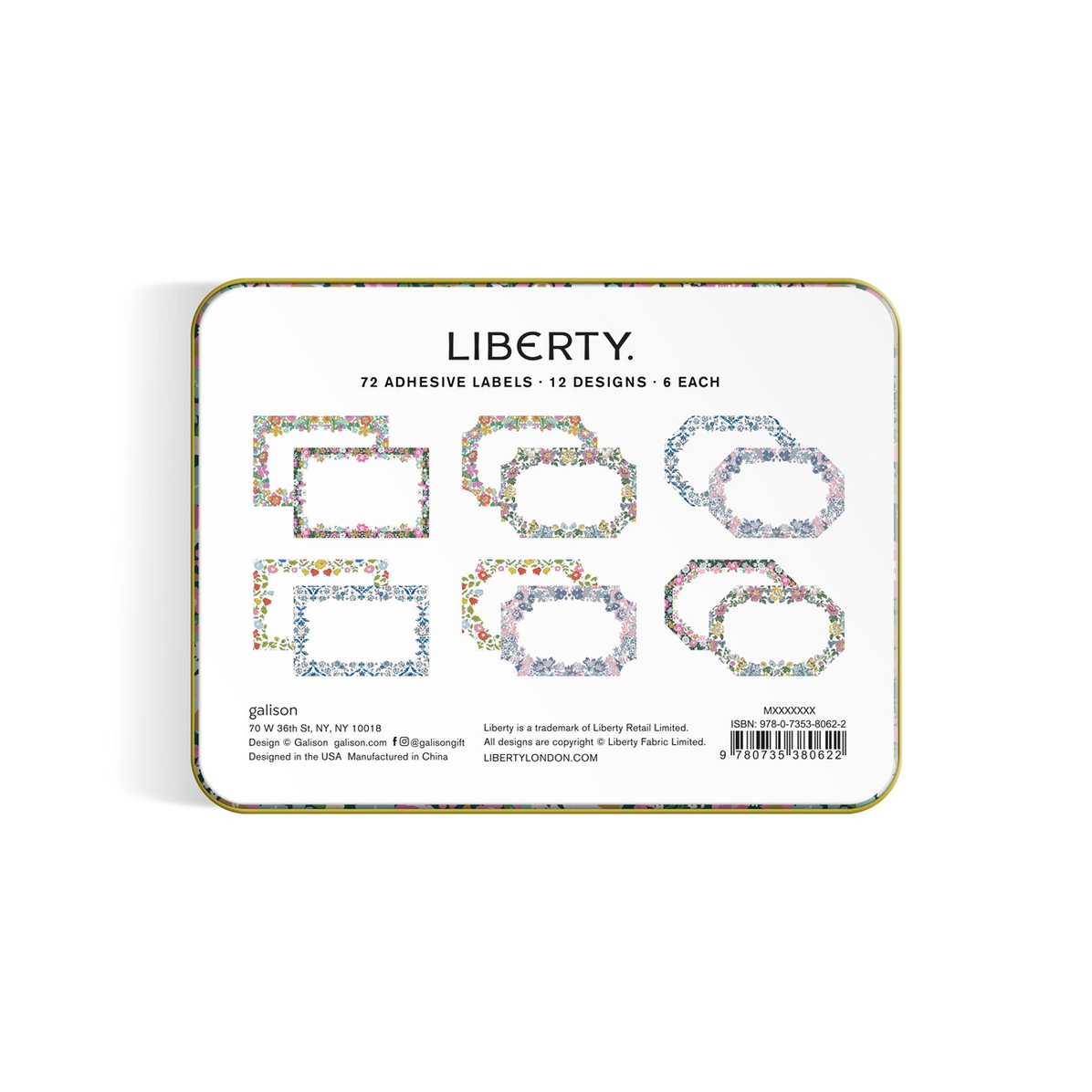 Liberty Tin of Labels -gift tags