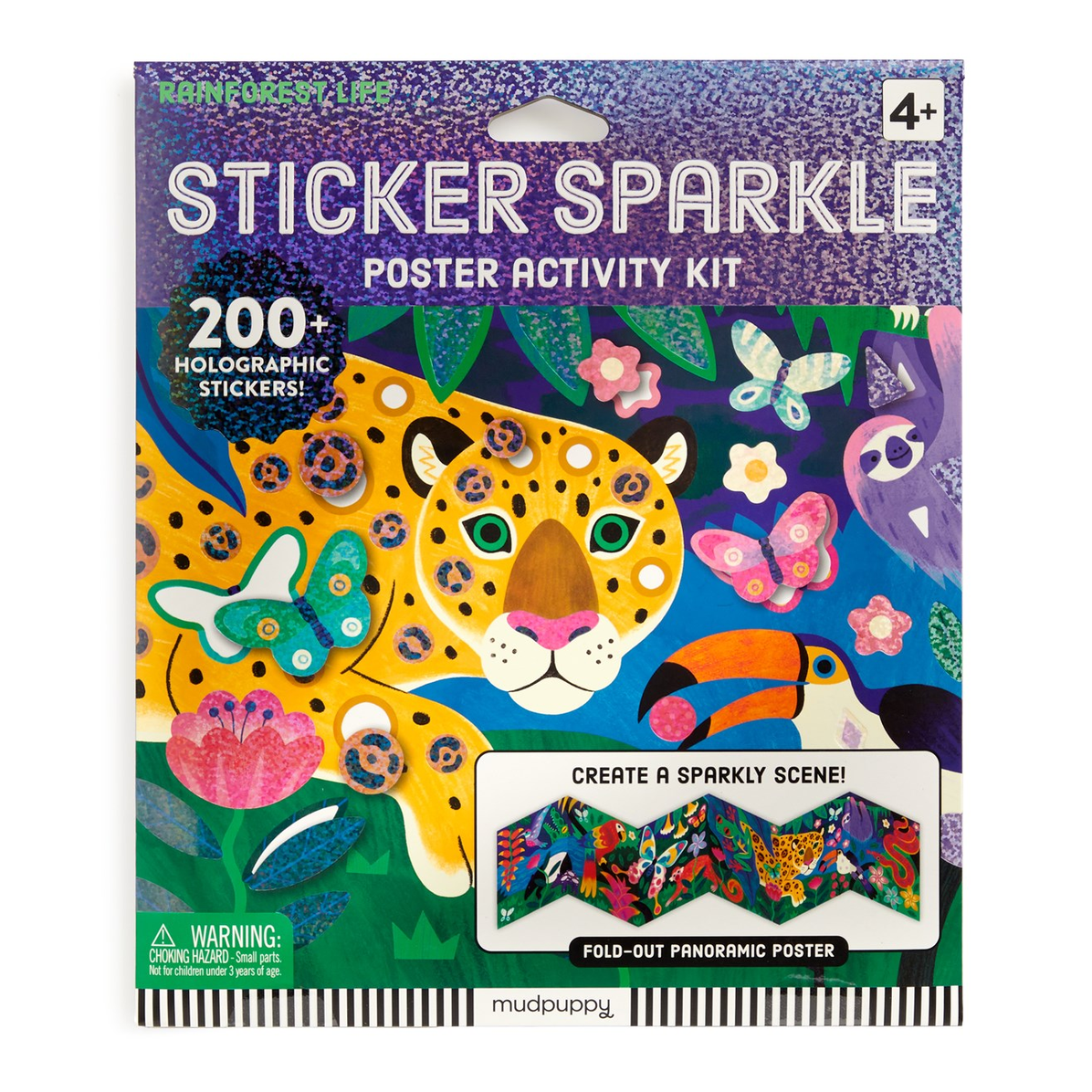 Rainforest Life Sticker Sparkle Poster Activity Kit