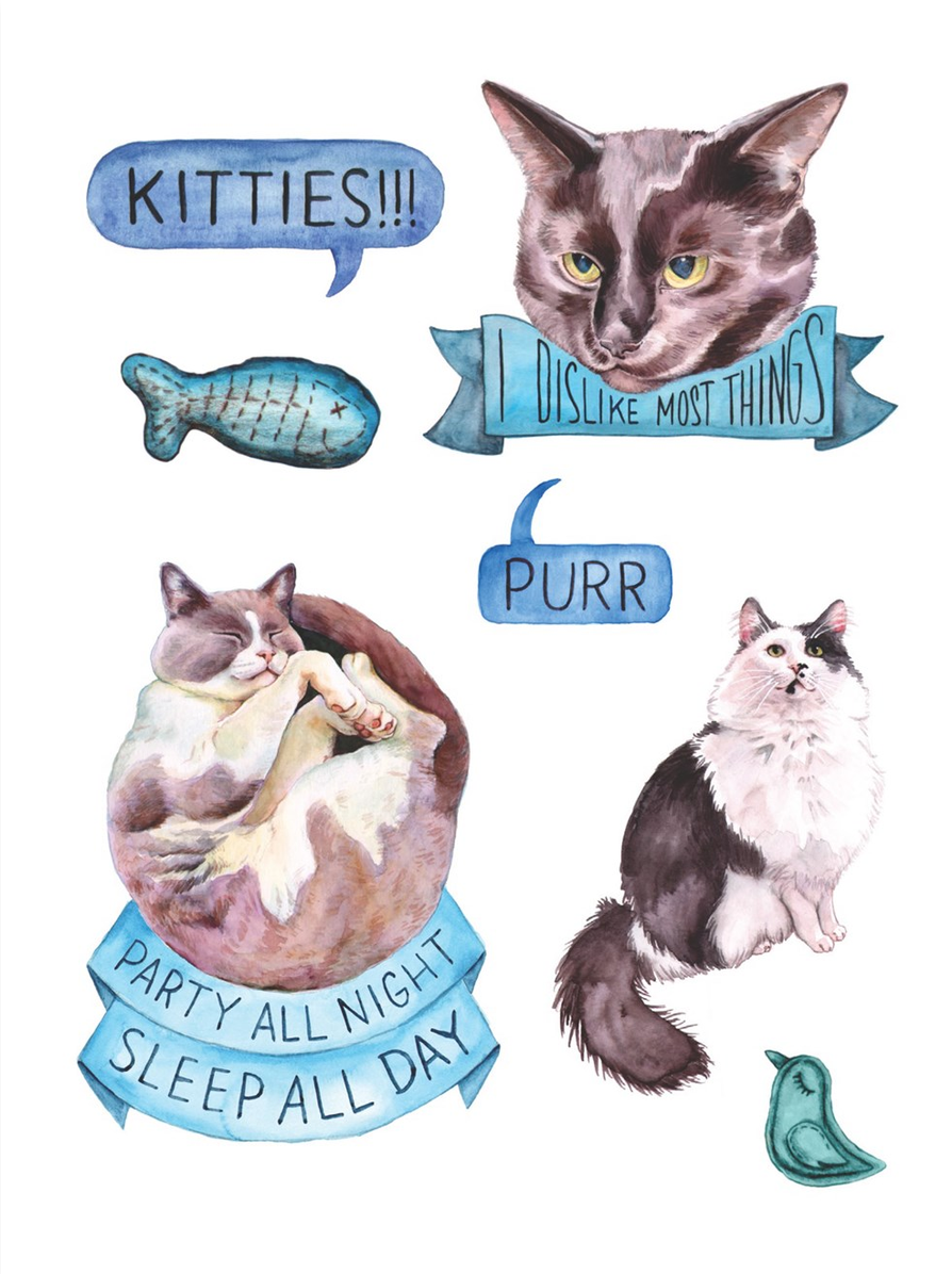 The Cat's Meow Sticker Book: 100+ Stickers