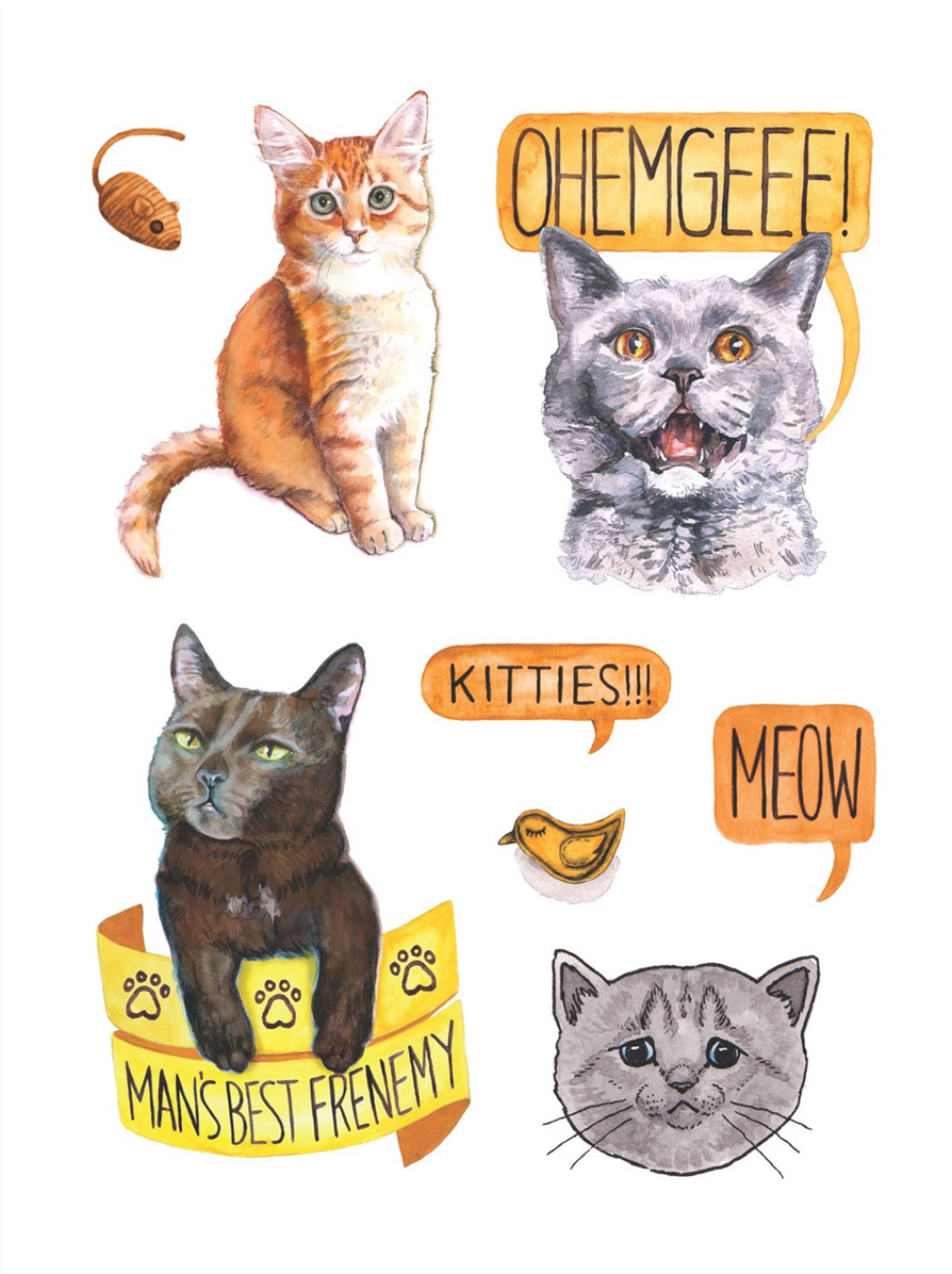 The Cat's Meow Sticker Book: 100+ Stickers