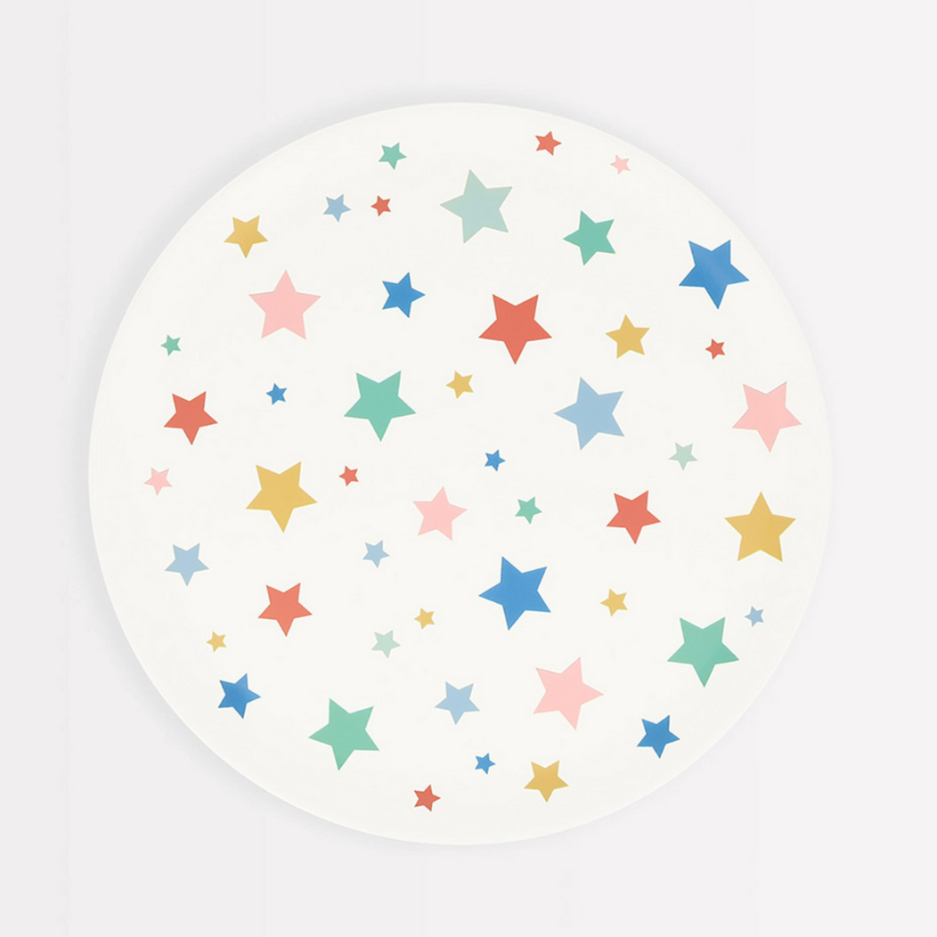 Star Pattern Recycled Plastic Small Plates (6pk)