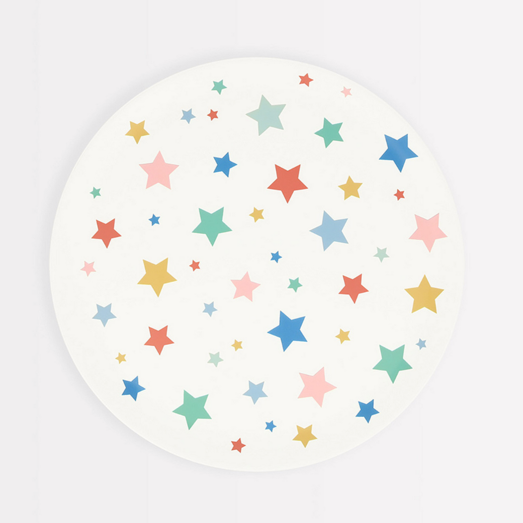 Star Pattern Recycled Plastic Small Plates (x6)