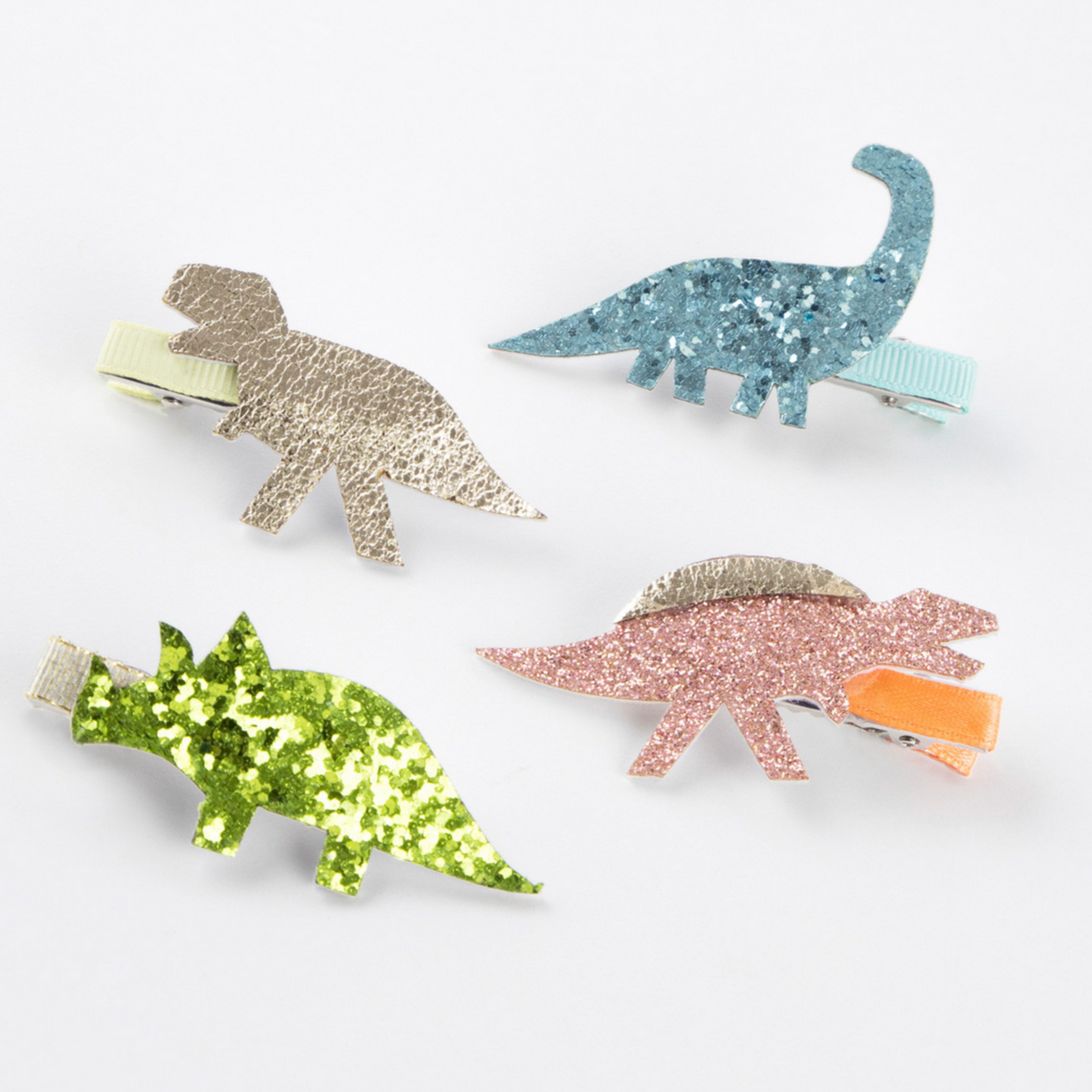 Dino Hair Clips (pk8)