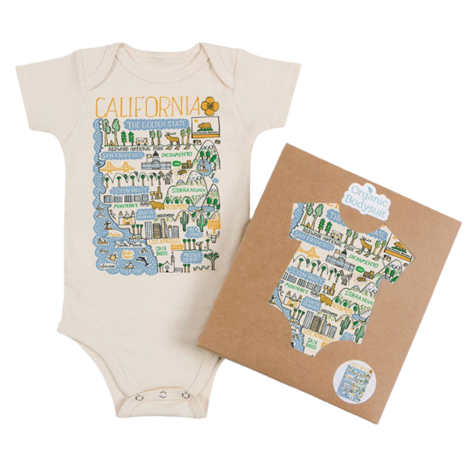 Organic California Onesie  - Golden