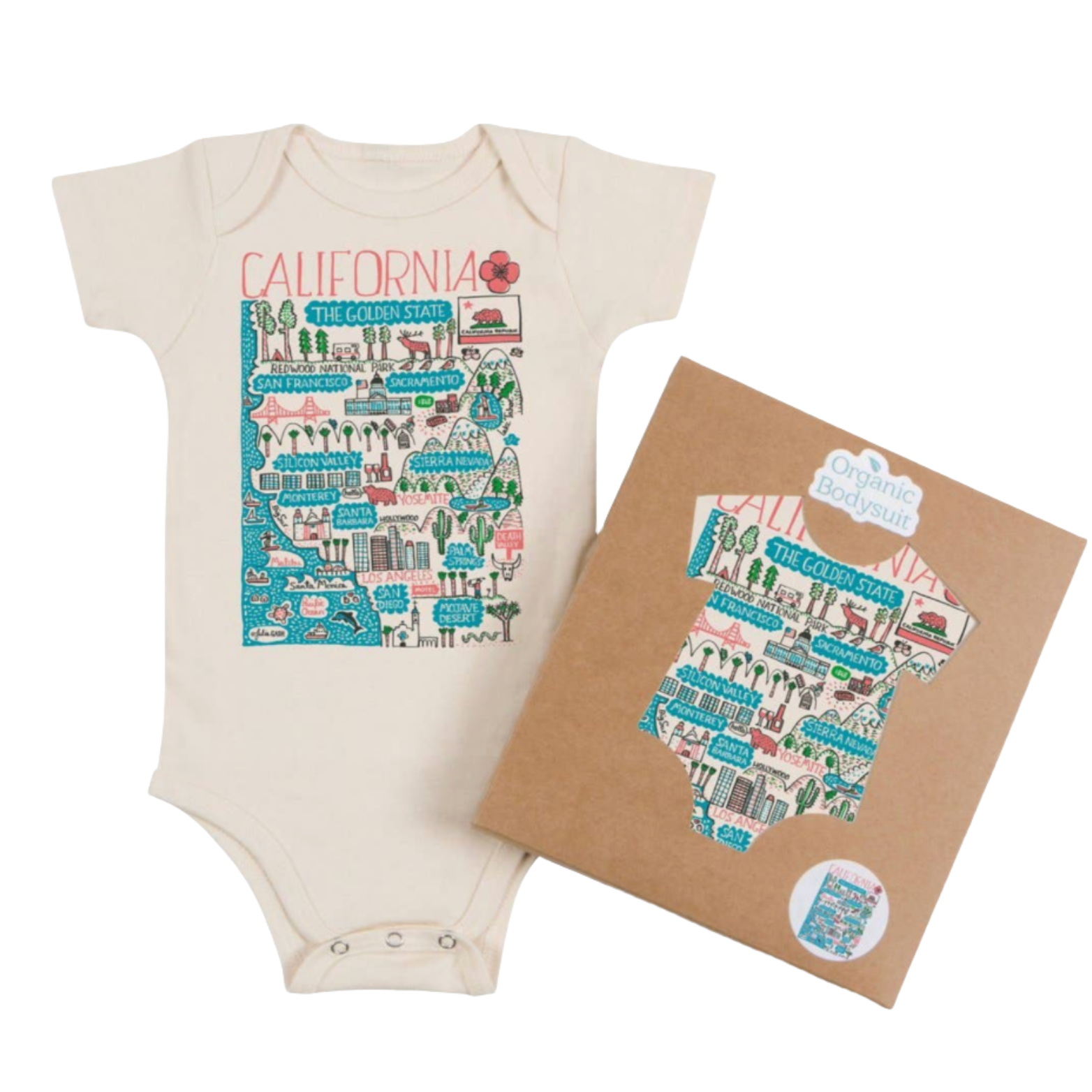 Organic California onesie - Pink