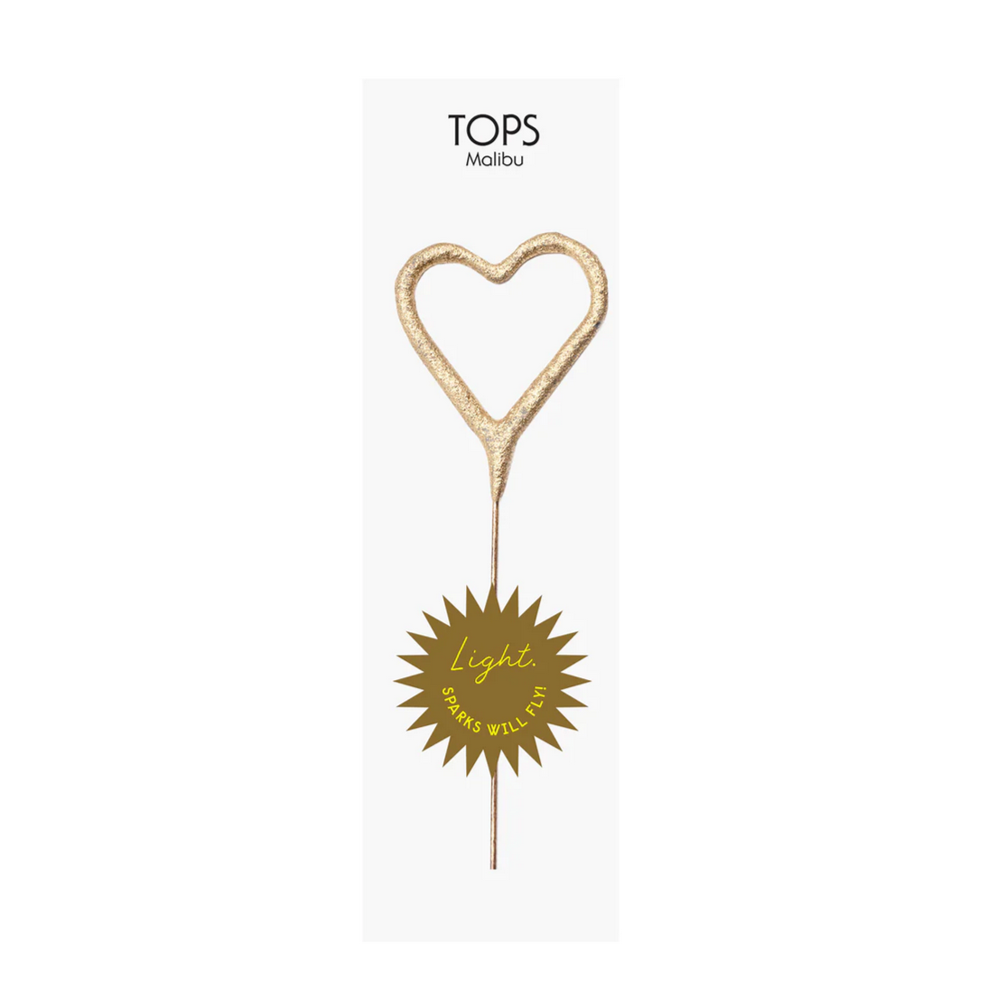 Mini 4" Gold Heart Sparkler