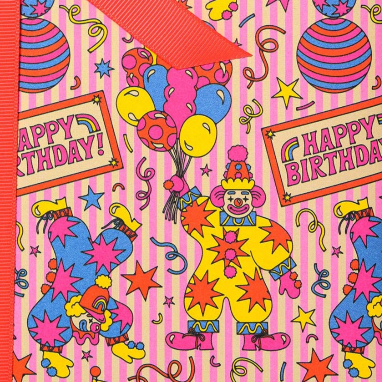 Clowns wrapping paper -single sheet