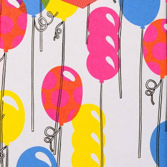 Balloons wrapping papers -roll of 3 sheets