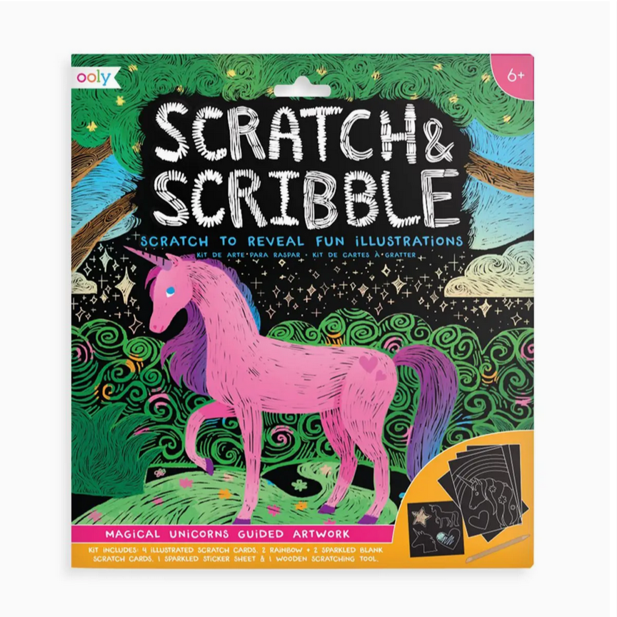 Scratch & Scribble Art Kit: Magical Unicorns