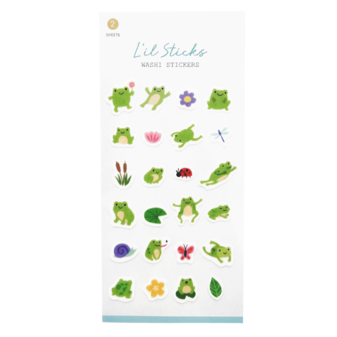 Frogs L’il Sticks Washi Stickers -2pk