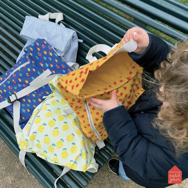 Backpack Messenger with zippers -apple